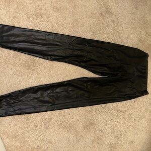 Black Faux Leather Leggings
